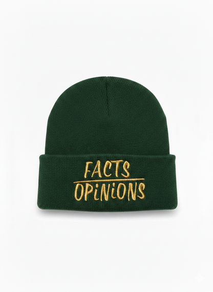 FactsOverOpinions White Thread Beanies